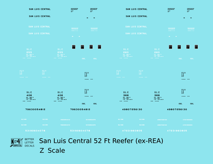 San Luis Central 50 Ft Steel Ice Reefer Black and White Ex-REA Cars