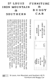 St Louis Iron Mountain Southern Furniture Buggy Boxcar StLIM&S
