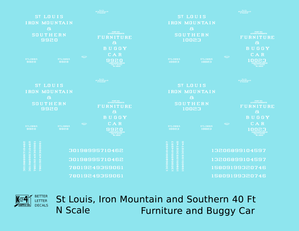St Louis Iron Mountain Southern Furniture Buggy Boxcar StLIM&S