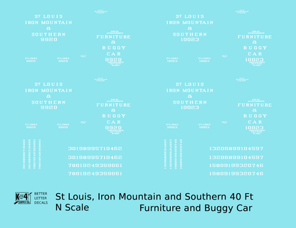 St Louis Iron Mountain Southern Furniture Buggy Boxcar StLIM&S
