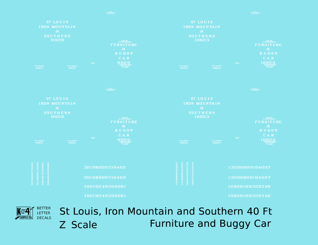 St Louis Iron Mountain Southern Furniture Buggy Boxcar StLIM&S