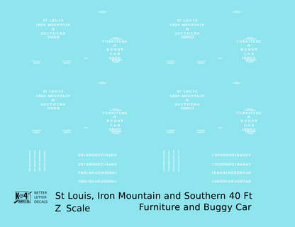 St Louis Iron Mountain Southern Furniture Buggy Boxcar StLIM&S