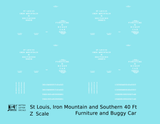 St Louis Iron Mountain Southern Furniture Buggy Boxcar StLIM&S