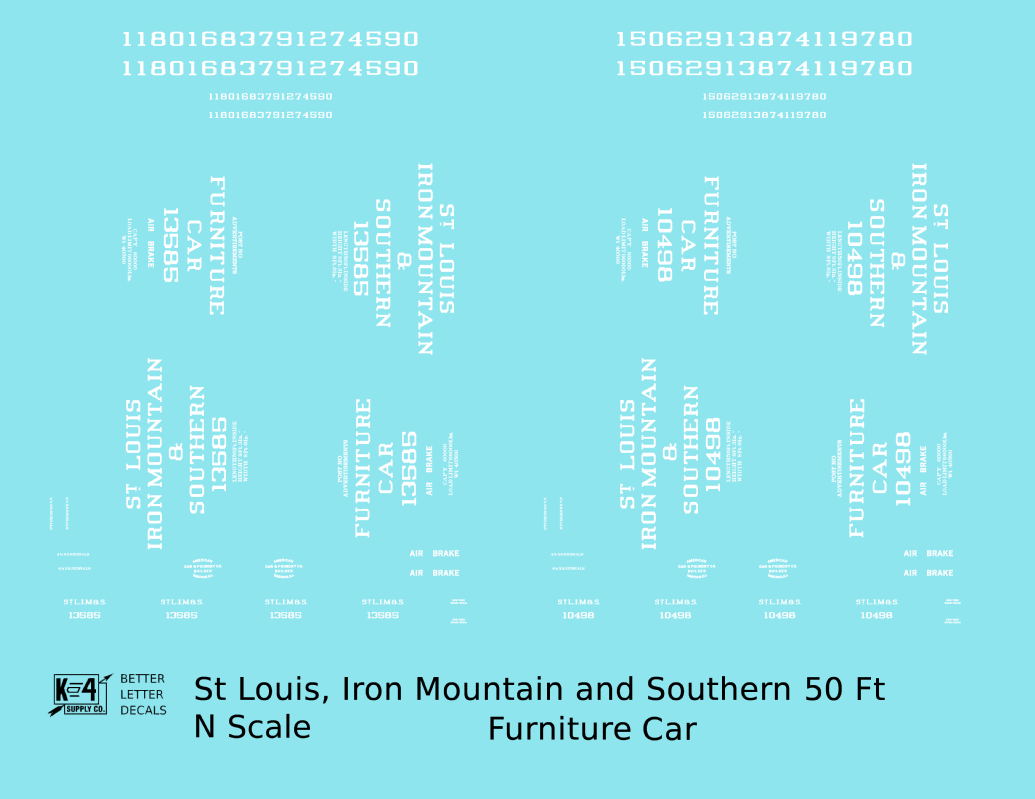 St Louis, Iron Mountain & Southern 50 Ft Furniture Boxcar StLIM&S