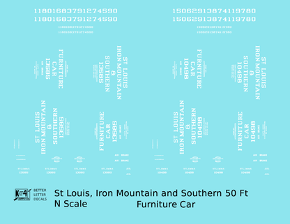 St Louis, Iron Mountain & Southern 50 Ft Furniture Boxcar StLIM&S