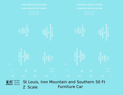 St Louis, Iron Mountain & Southern 50 Ft Furniture Boxcar StLIM&S