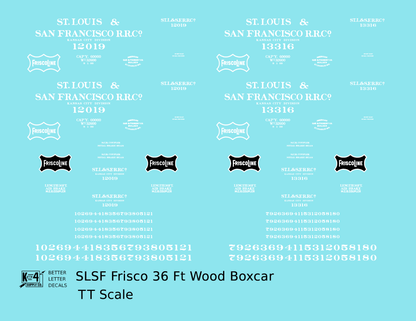 SLSF Frisco 36 Ft Wood Boxcar White