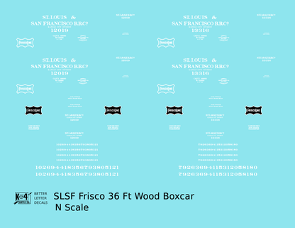 SLSF Frisco 36 Ft Wood Boxcar White