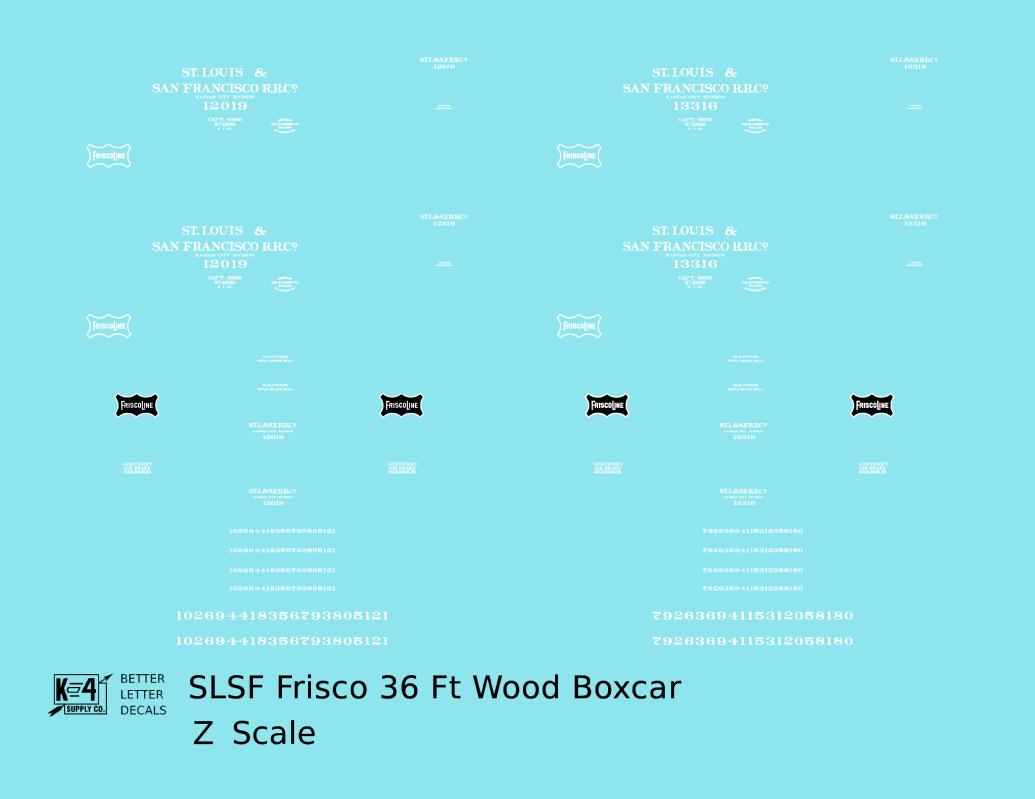 SLSF Frisco 36 Ft Wood Boxcar White