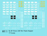 SLSF Frisco 100 Ton Triple Hopper White