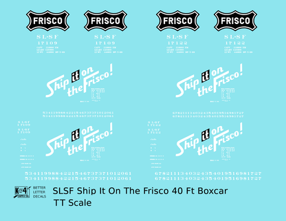 SLSF Frisco 40 Ft Boxcar White Ship It On The Frisco