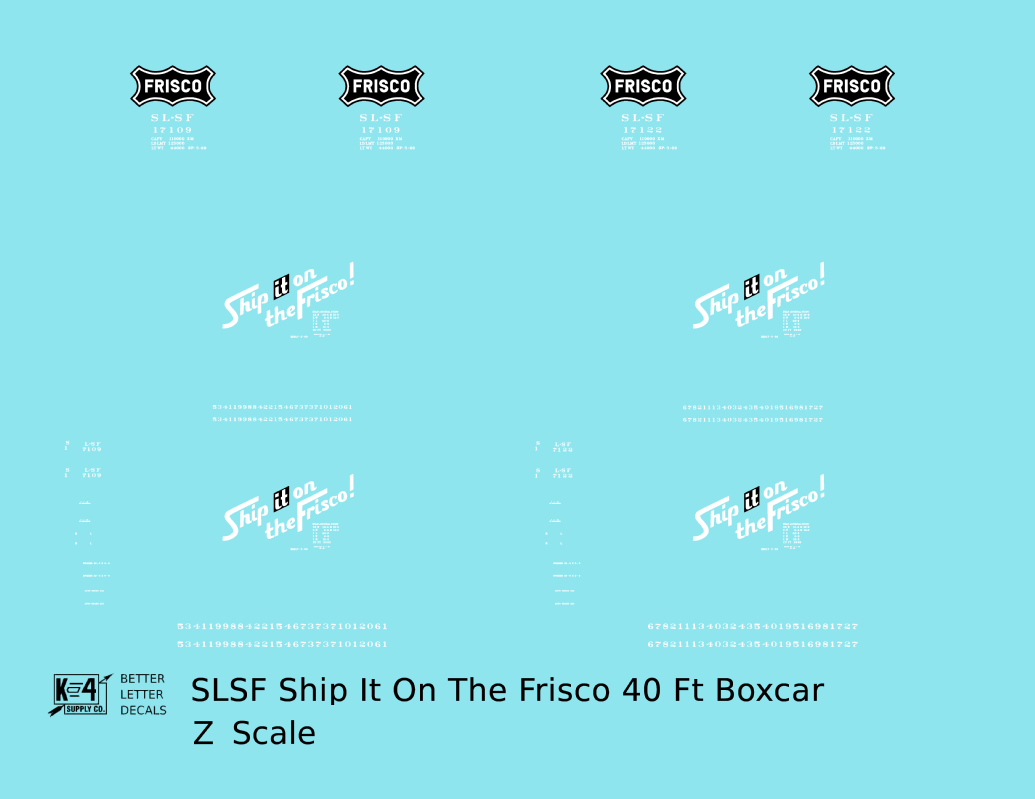 SLSF Frisco 40 Ft Boxcar White Ship It On The Frisco
