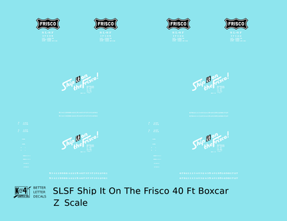 SLSF Frisco 40 Ft Boxcar White Ship It On The Frisco