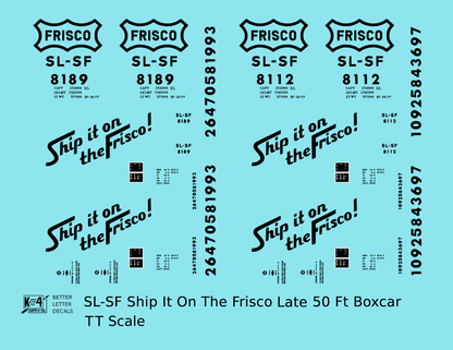 SLSF Frisco 50 Ft Boxcar Black Late Scheme