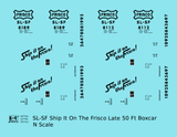 SLSF Frisco 50 Ft Boxcar Black Late Scheme