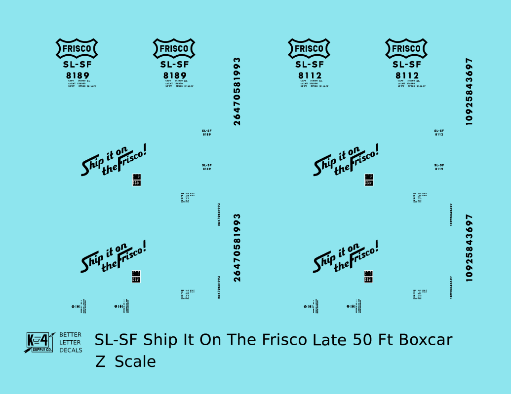 SLSF Frisco 50 Ft Boxcar Black Late Scheme