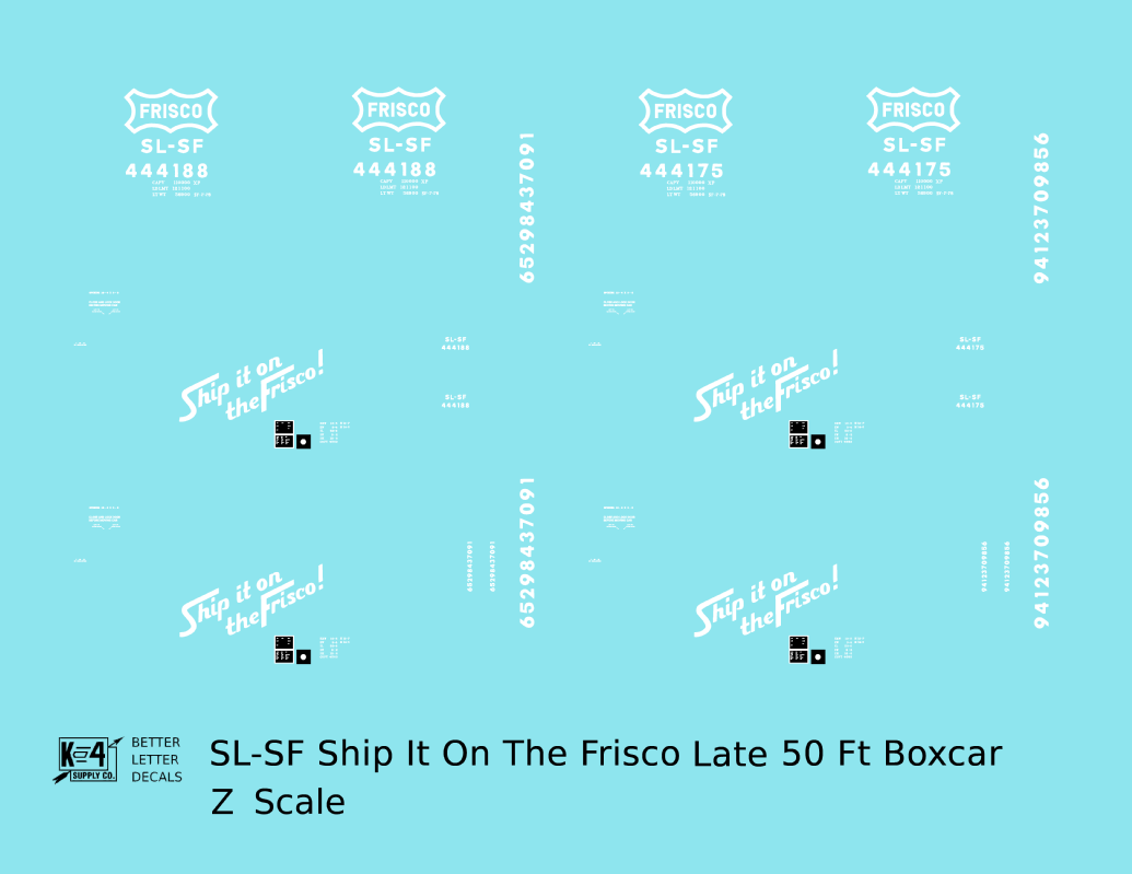 SLSF Frisco 50 Ft Boxcar White Late Scheme