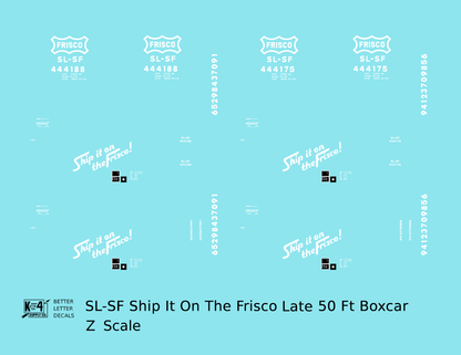 SLSF Frisco 50 Ft Boxcar White Late Scheme