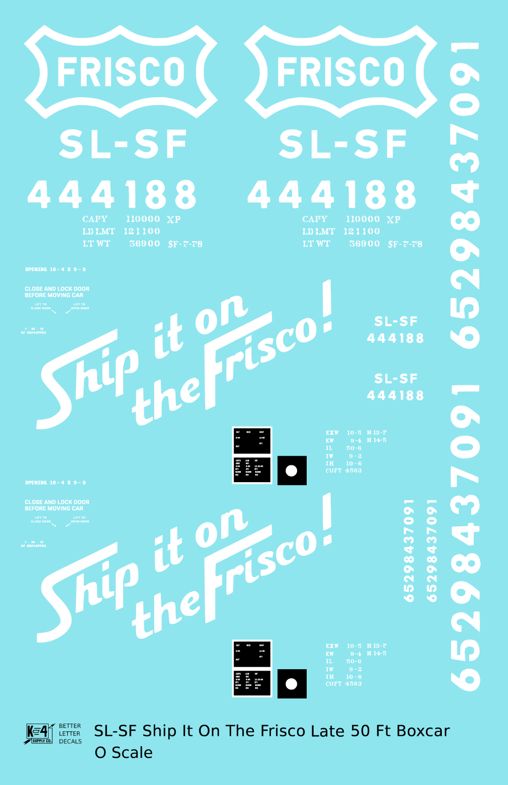 SLSF Frisco 50 Ft Boxcar White Late Scheme