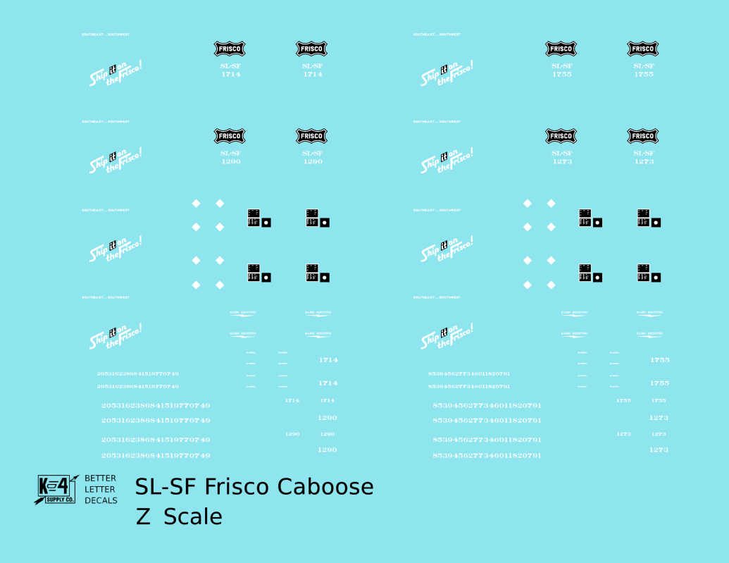 SLSF Frisco Caboose White