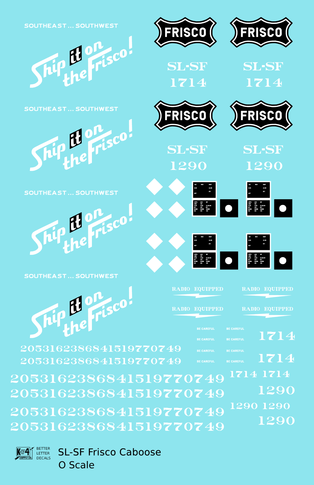SLSF Frisco Caboose White