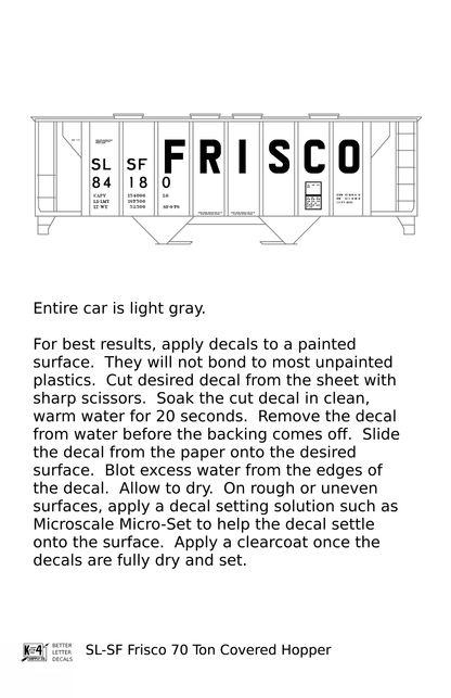 SLSF Frisco 70 Ton Cement Covered Hopper Black