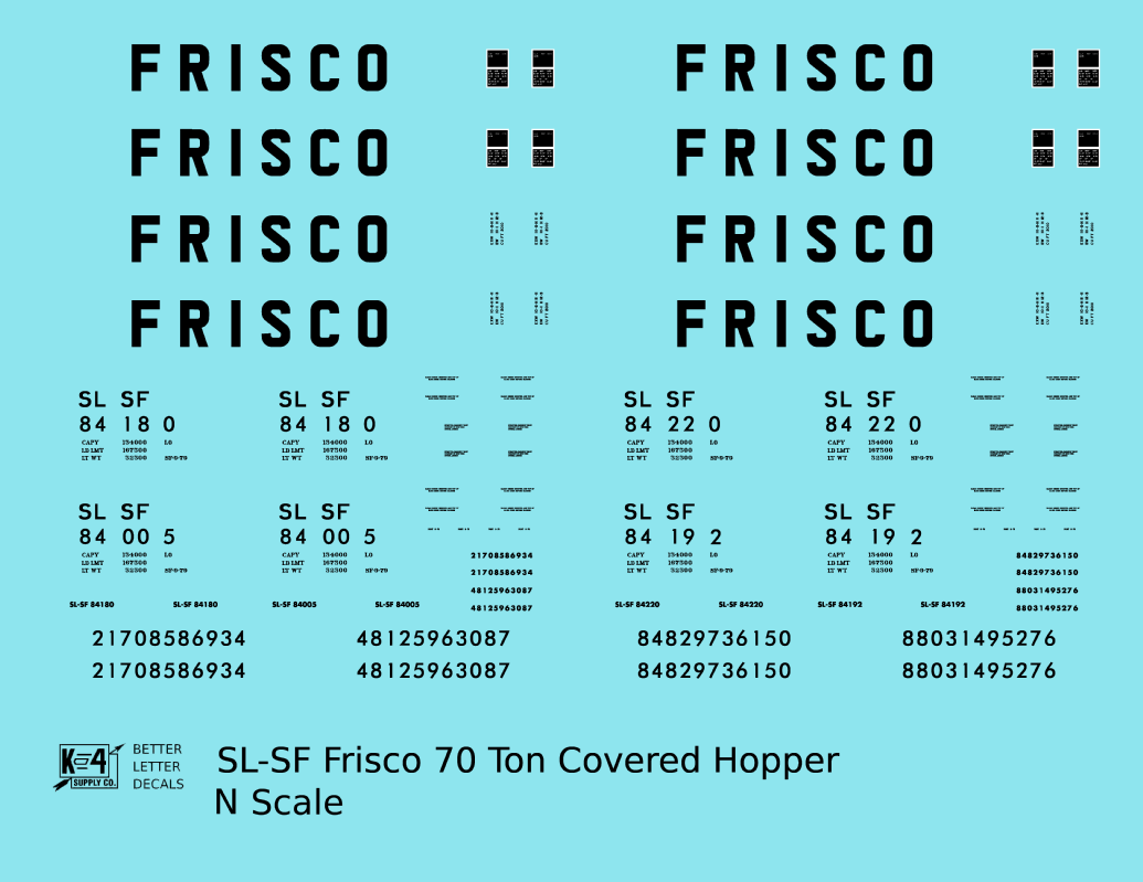SLSF Frisco 70 Ton Cement Covered Hopper Black