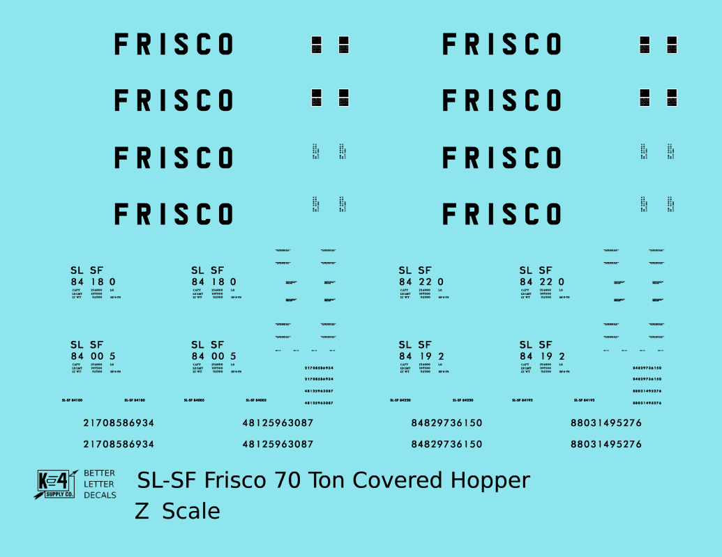 SLSF Frisco 70 Ton Cement Covered Hopper Black