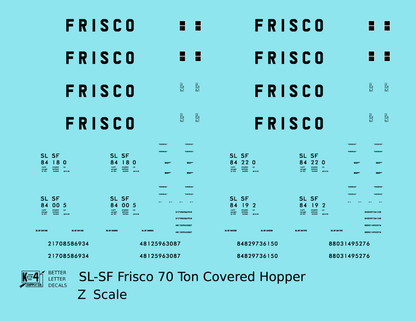 SLSF Frisco 70 Ton Cement Covered Hopper Black