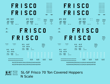 SLSF Frisco 70 Ton Covered Hopper Black Roman Marks