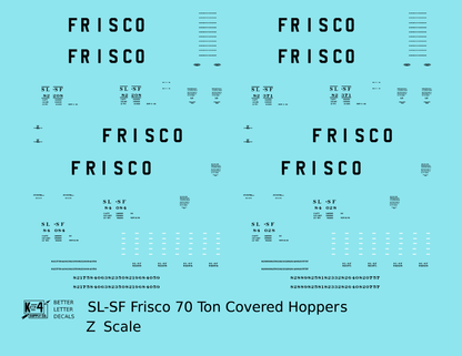 SLSF Frisco 70 Ton Covered Hopper Black Roman Marks