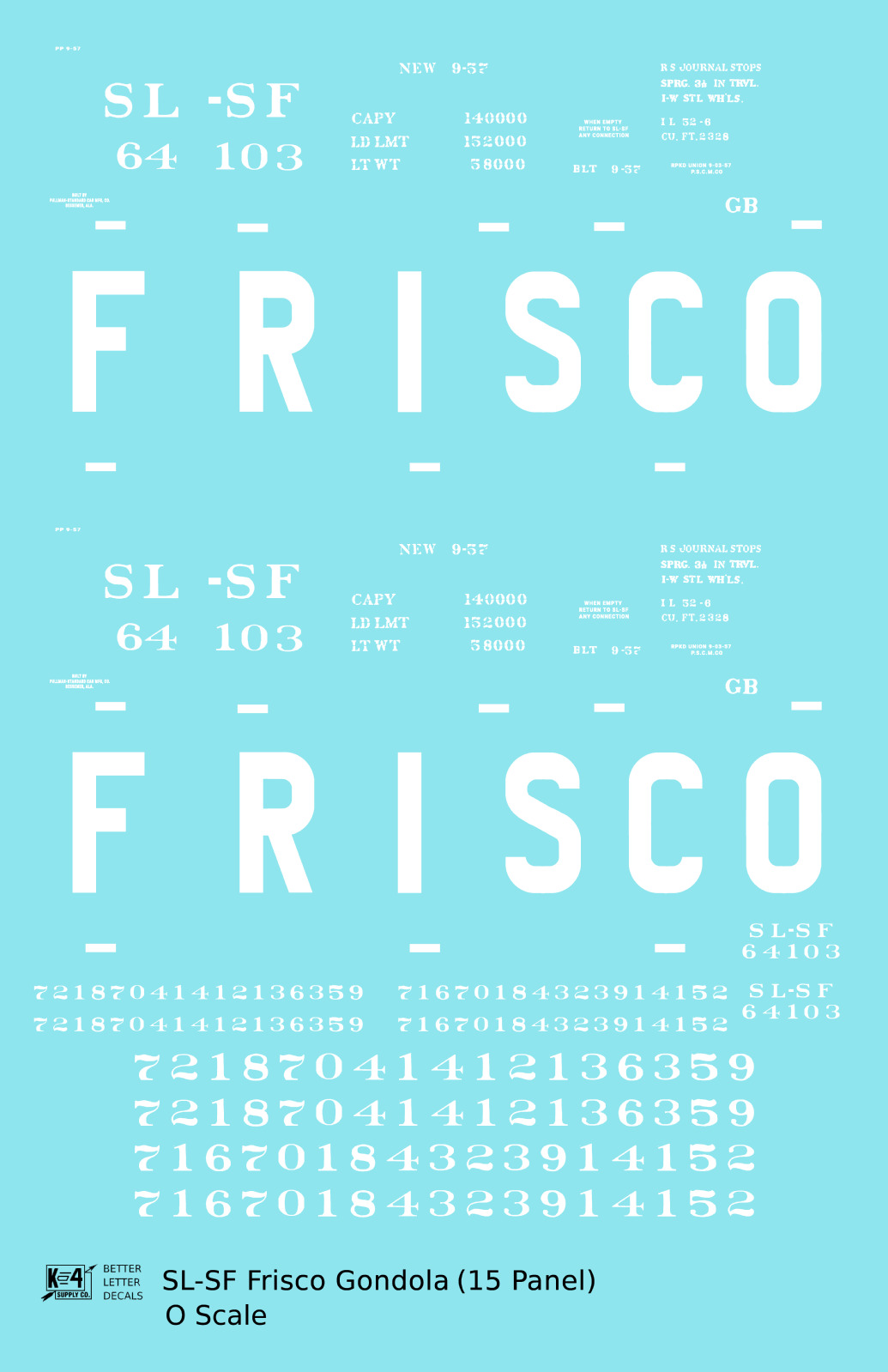 SLSF Frisco Gondola White