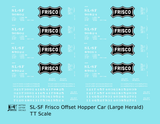 SLSF Frisco Twin Hopper Car White Large Herald