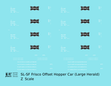 SLSF Frisco Twin Hopper Car White Large Herald
