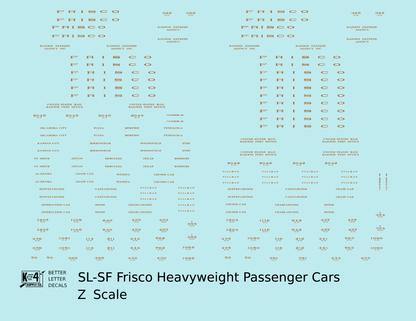 SLSF Frisco Heavyweight Passenger Car Bronze Gold