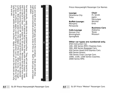 SLSF Frisco “Meteor” Passenger Car White
