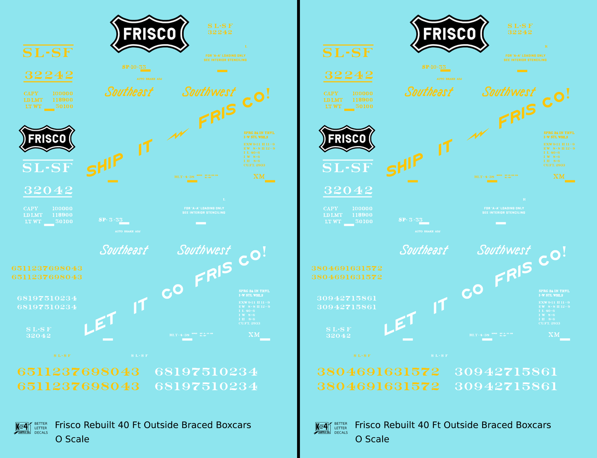 SLSF Frisco 40 Ft OB Boxcar Ship It/Let It Go Frisco