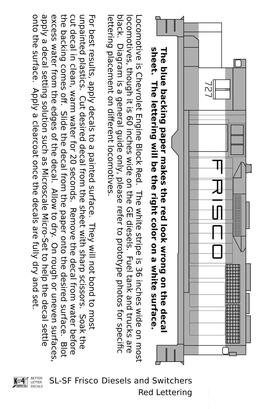 SLSF Frisco Diesel Locomotive Red and White