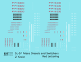 SLSF Frisco Diesel Locomotive Red and White