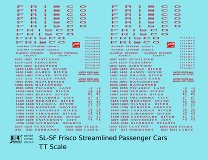 SLSF Frisco Streamlined Passenger Car Red