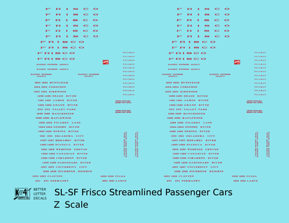 SLSF Frisco Streamlined Passenger Car Red