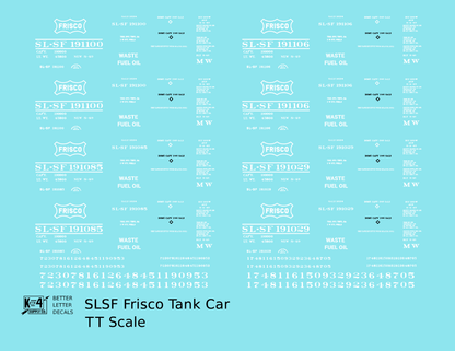 SLSF Frisco Tank Car White