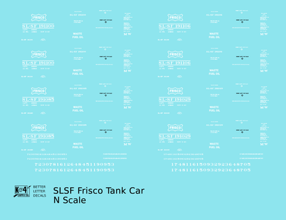 SLSF Frisco Tank Car White