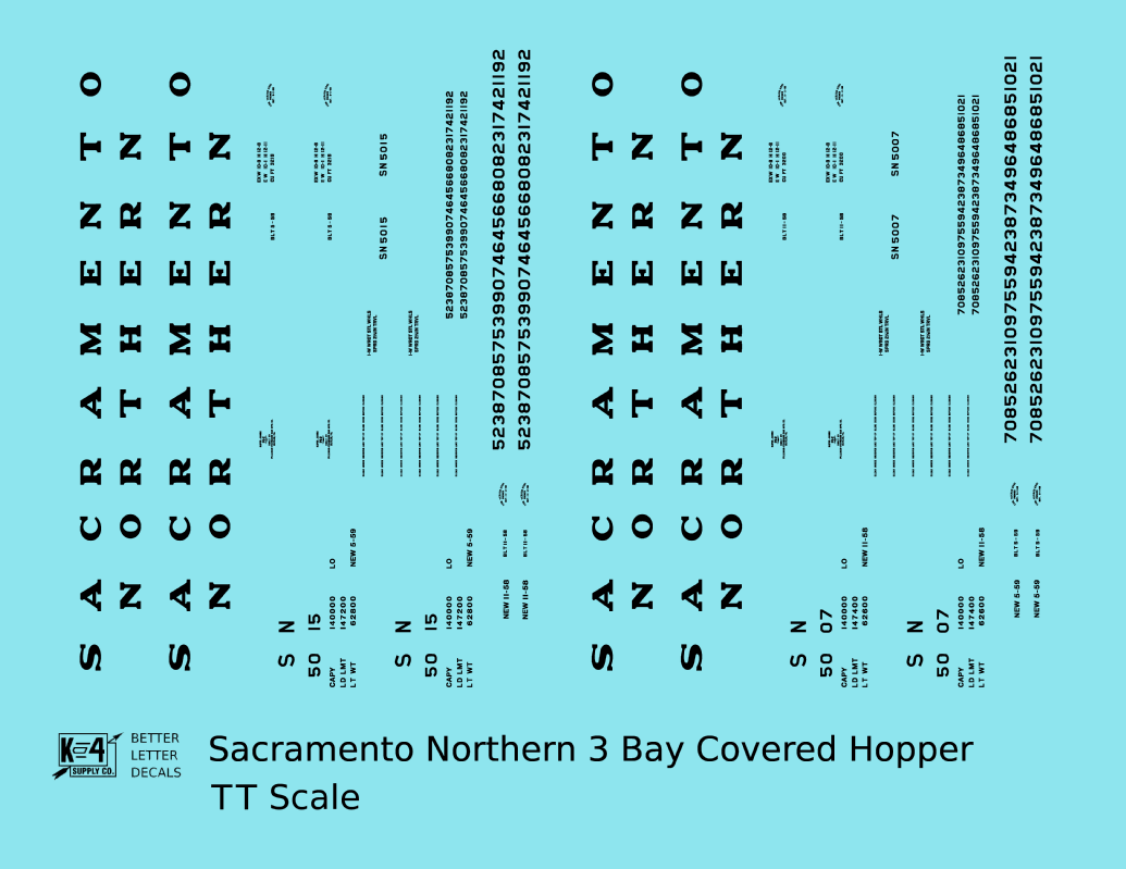 Sacramento Northern PS2 3 Bay Covered Hopper Black