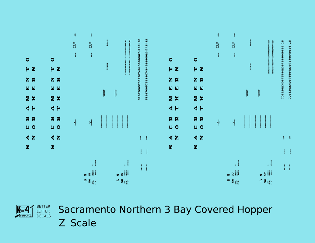 Sacramento Northern PS2 3 Bay Covered Hopper Black