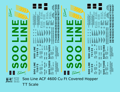 Soo Line ACF Covered Hopper Green Yellow and Black