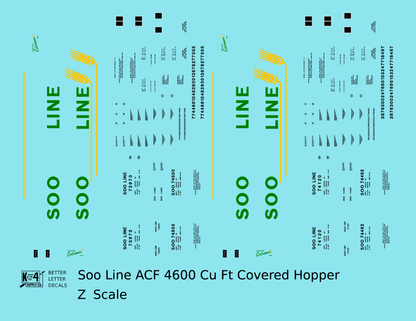 Soo Line ACF Covered Hopper Green Yellow and Black
