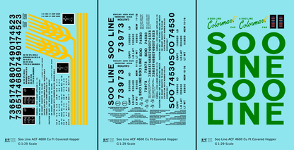 Soo Line ACF Covered Hopper Green Yellow and Black