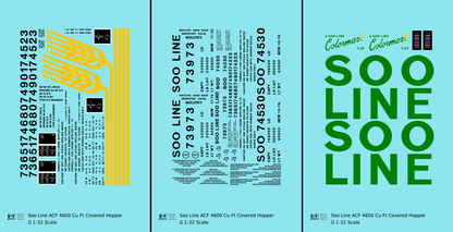 Soo Line ACF Covered Hopper Green Yellow and Black