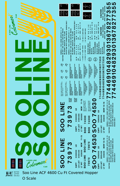 Soo Line ACF Covered Hopper Green Yellow and Black